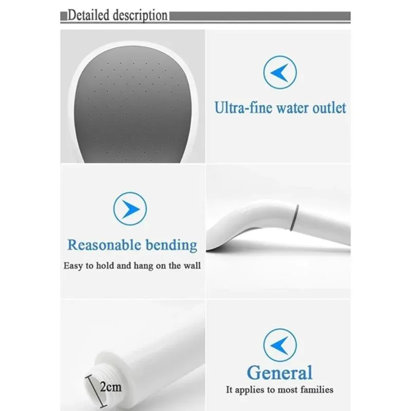 Pommeau de douche haute pression JJYY blanc, économiseur d'eau à filtre 4
