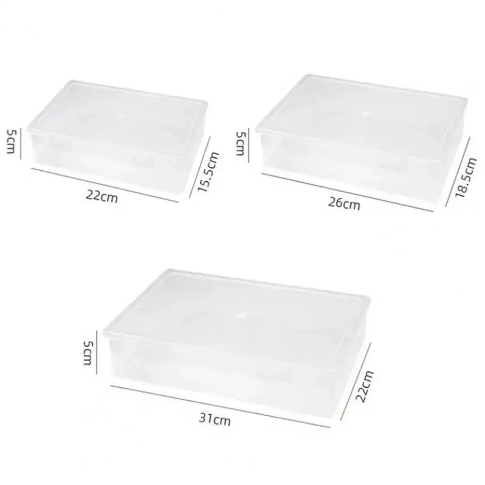 Boîte de rangement transparente en plastique