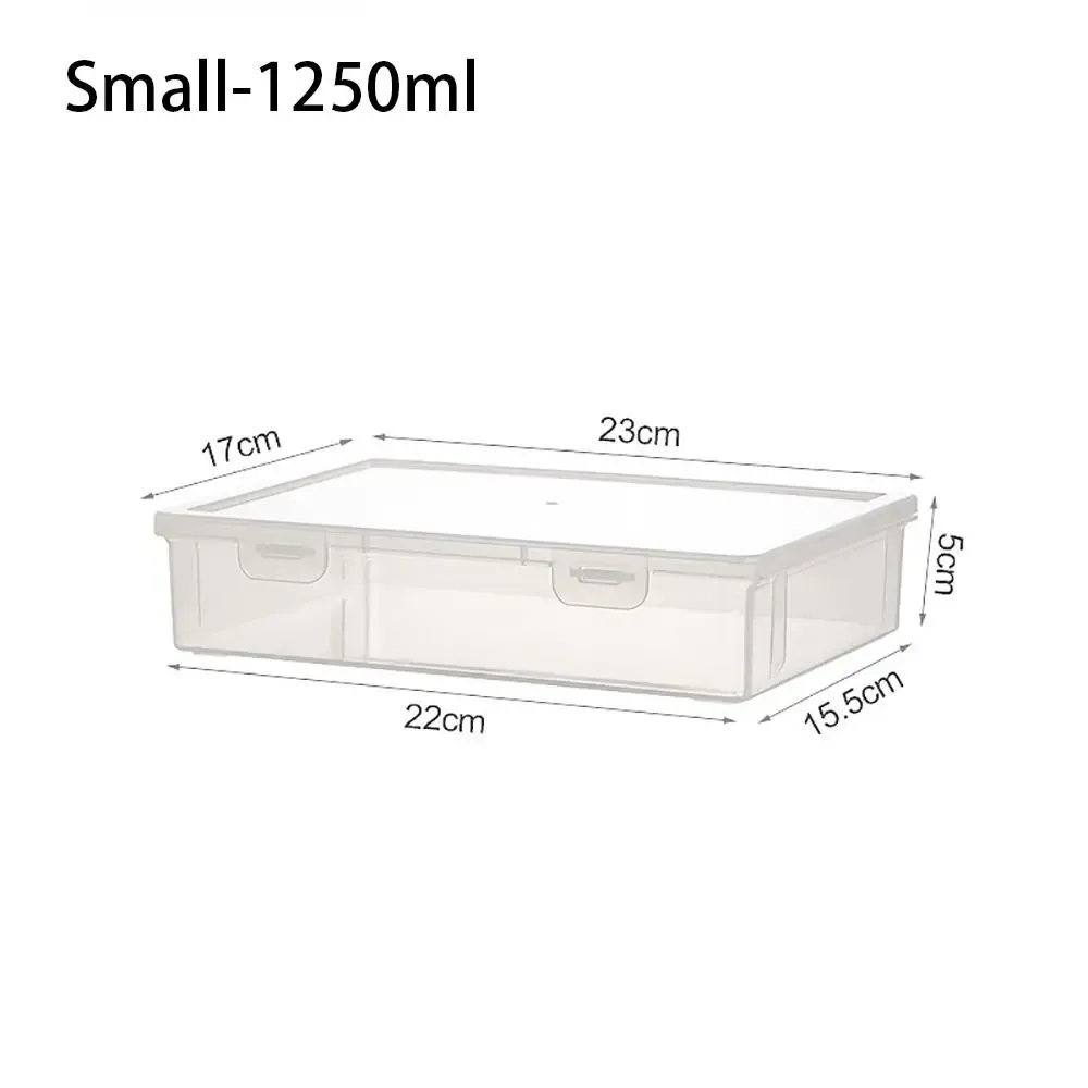 Boîte de rangement transparente en plastique à couvercle anti-poussière, portable et grande capacité, format A4 et A5, pour papeterie et bijoux (1 pièce) 8