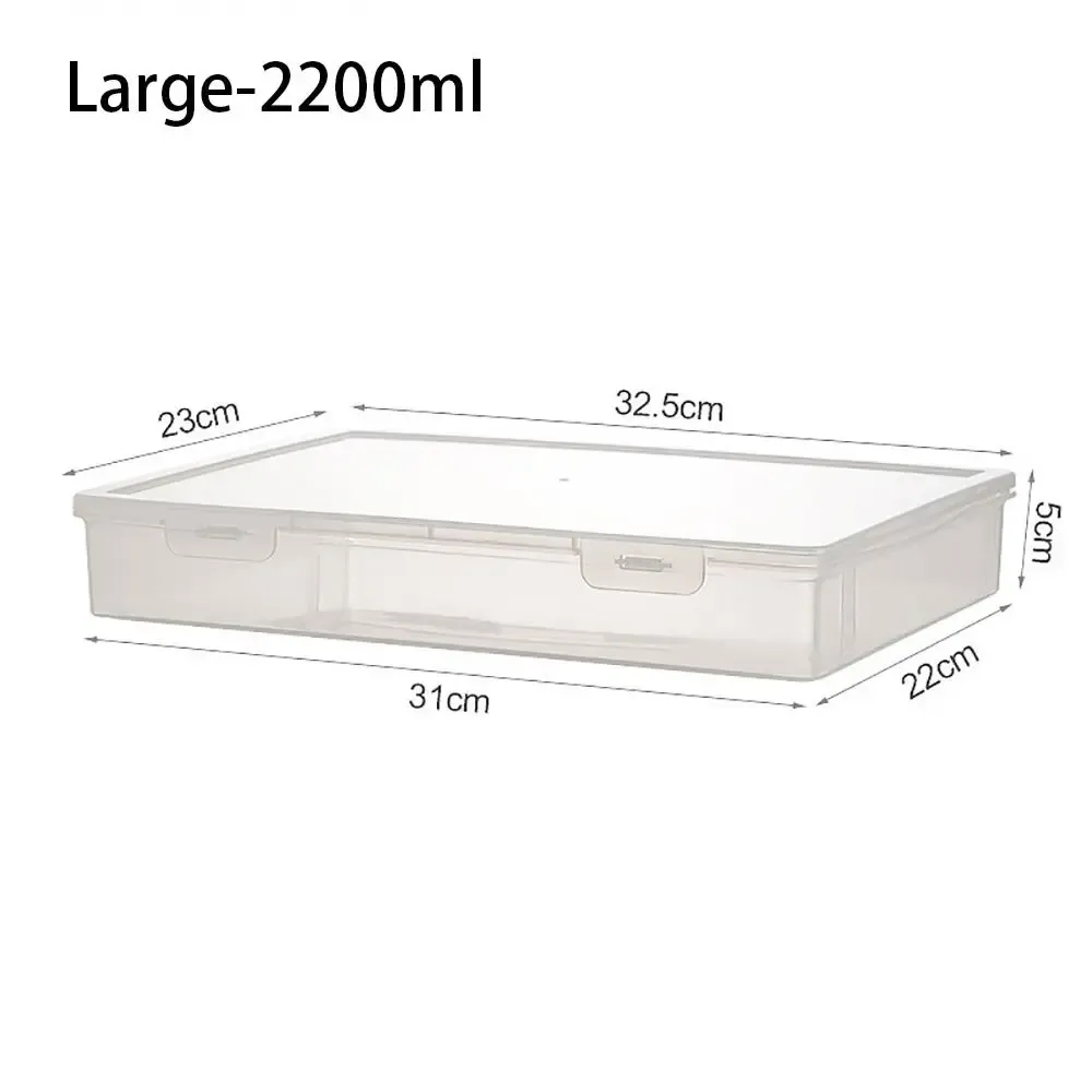 Boîte de rangement transparente en plastique à couvercle anti-poussière, portable et grande capacité, format A4 et A5, pour papeterie et bijoux (1 pièce) 7