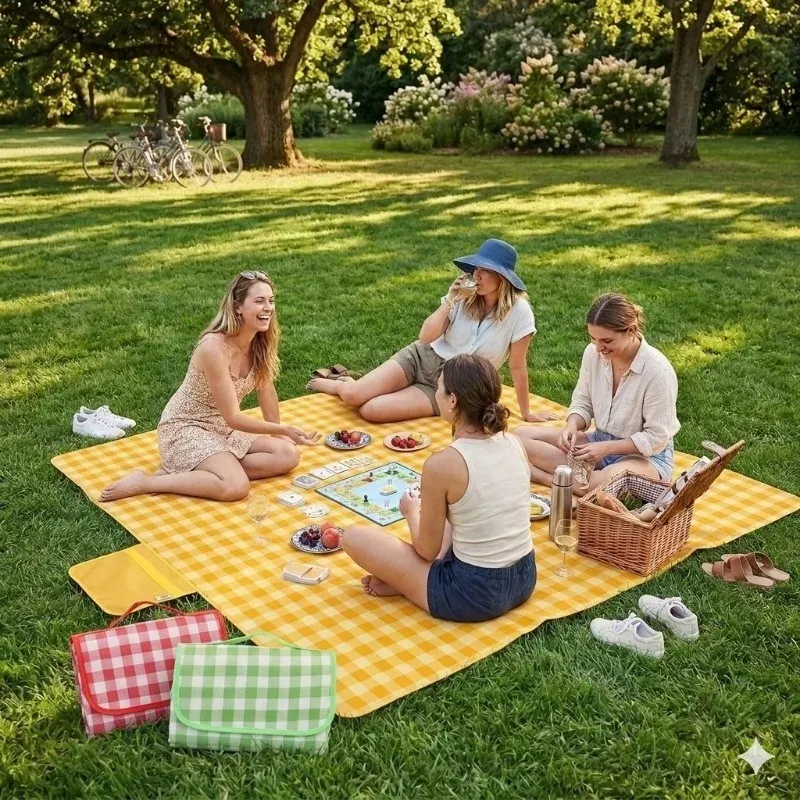 Tapis de pique-nique épais et imperméable, couverture de sol anti-humidité pour le camping, la randonnée et la plage