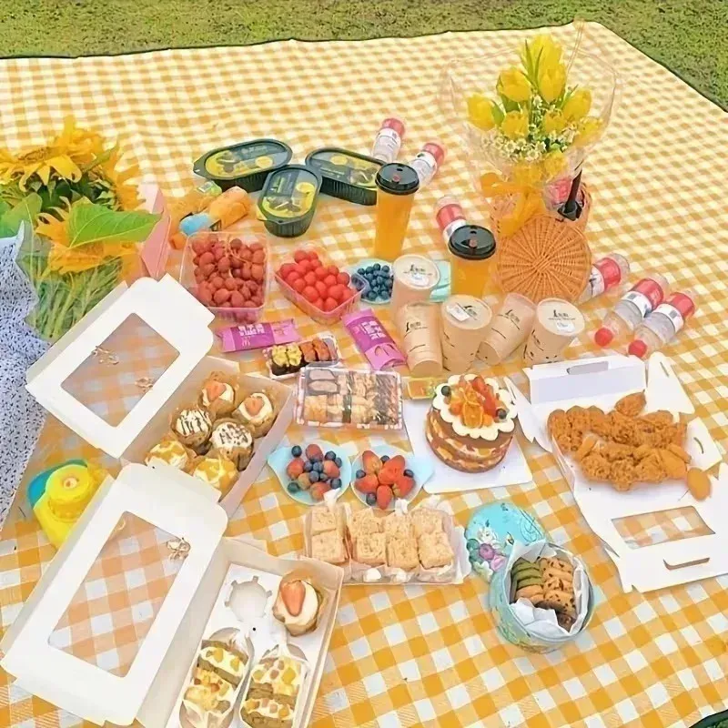 Tapis de pique-nique épais et imperméable, couverture de sol anti-humidité pour le camping, la randonnée et la plage 2