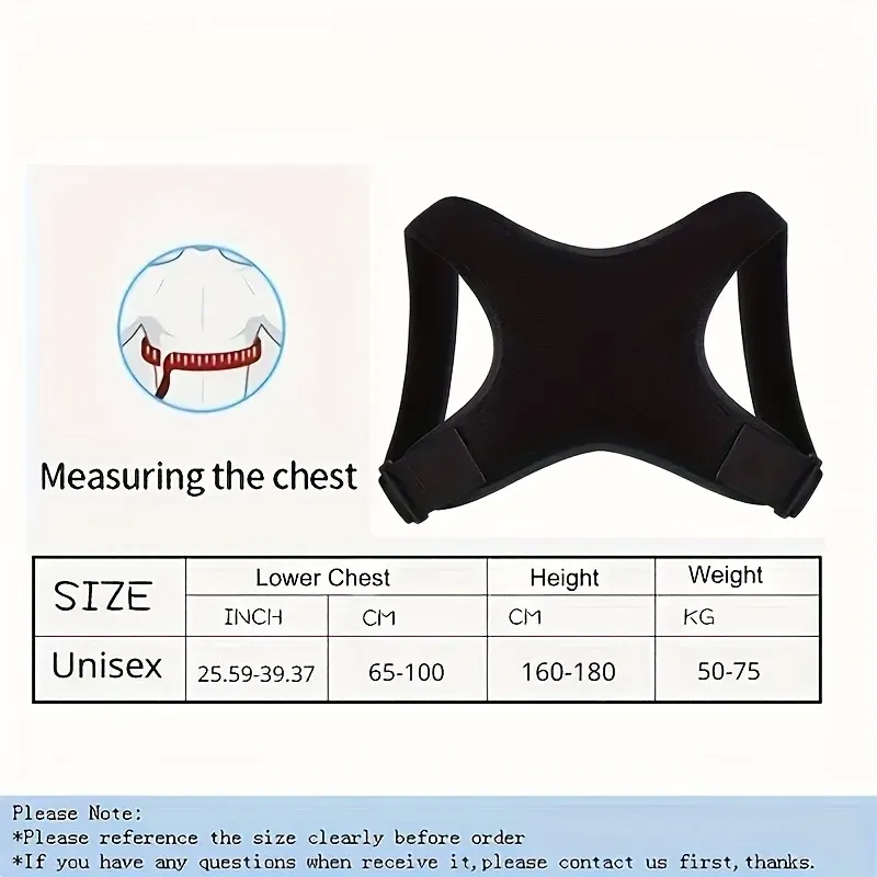 Correcteur de posture réglable à ceinture de soutien dorsal, respirant et antidérapant, pour une meilleure posture assise 5