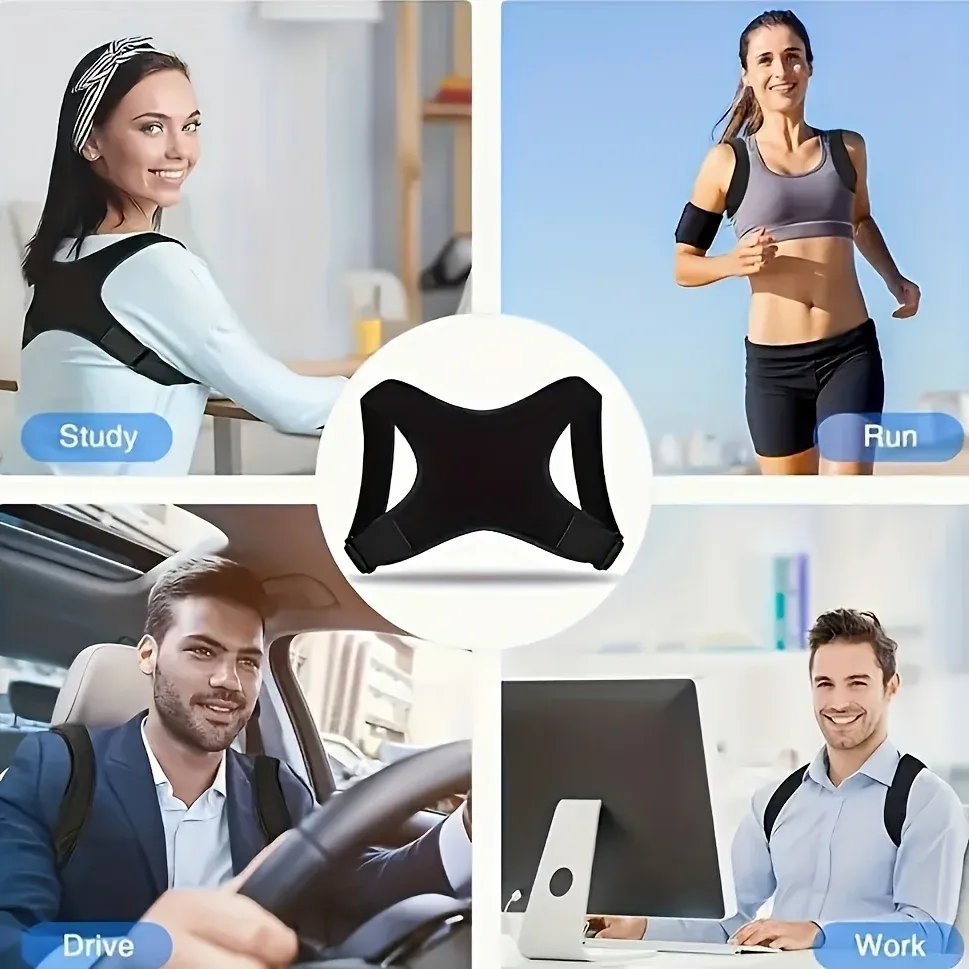 Correcteur de posture réglable, mise en situation