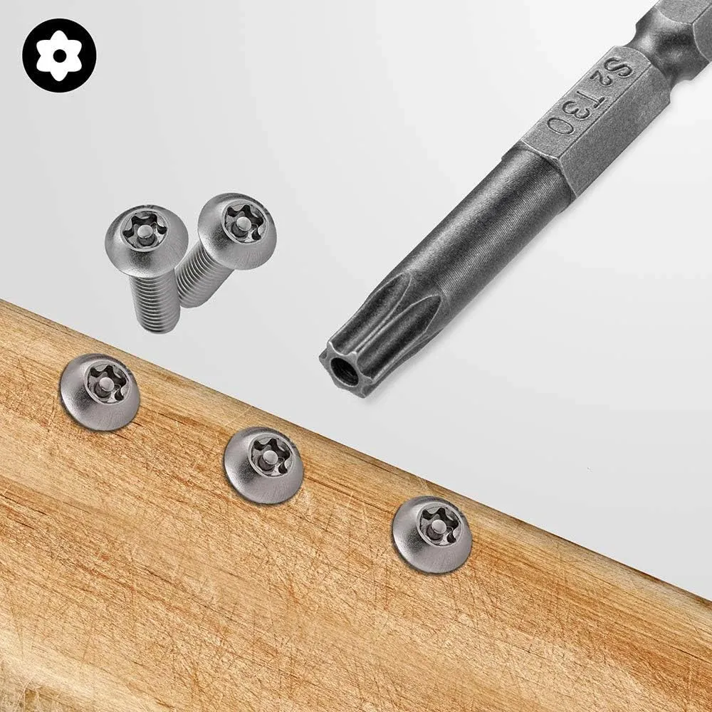 Jeu d'embouts Torx de sécurité 11 pièces en acier, tournevis magnétique, embouts T6 à T40, longueurs 50 mm et 100 mm 5