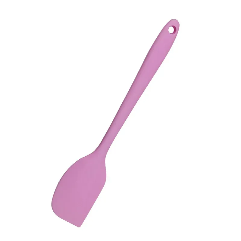 Spatule en silicone avec manche intégré, résistante à la chaleur, grattoir à crème et gâteau, couteau de cuisson, 1 pièce 8