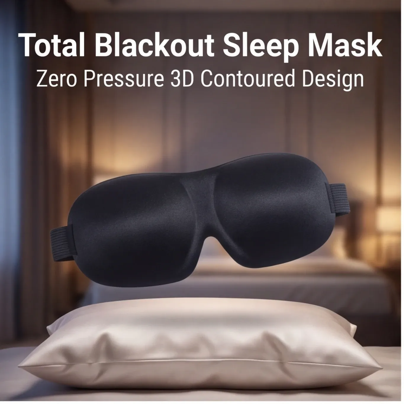 Masque de sommeil 3D respirant et réglable – Occultant, ventilation autour des yeux, confort unisexe 5