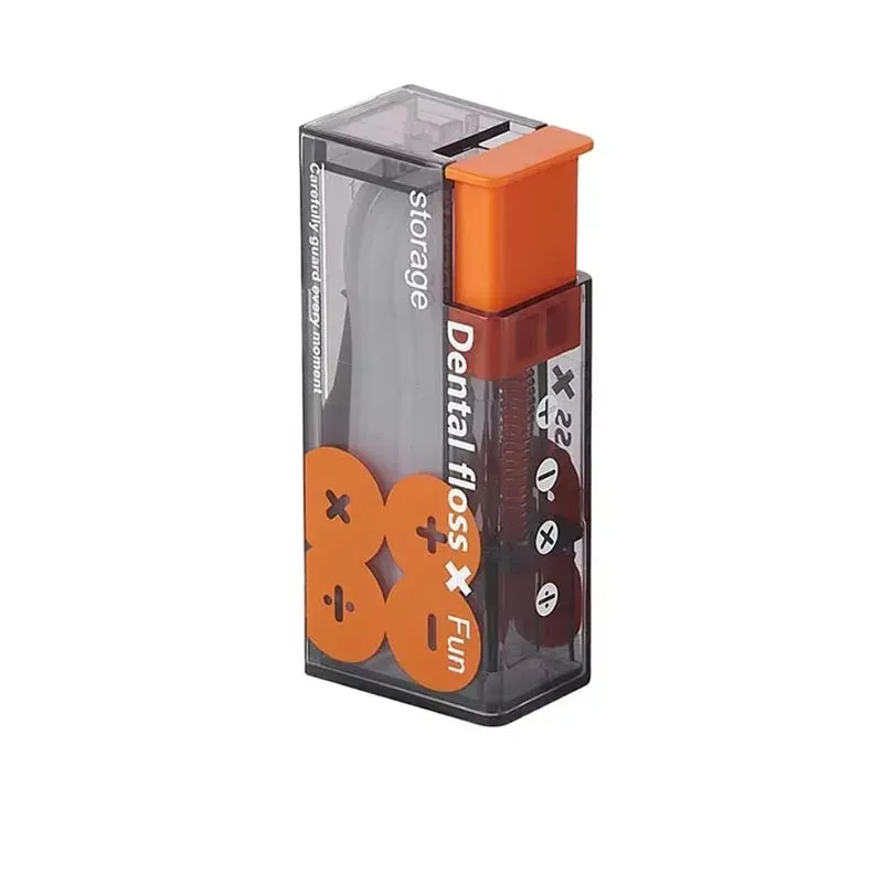 Distributeur de fil dentaire avec 10 recharges jetables à éjection automatique, organisateur de fil dentaire pour soins bucco-dentaires 7