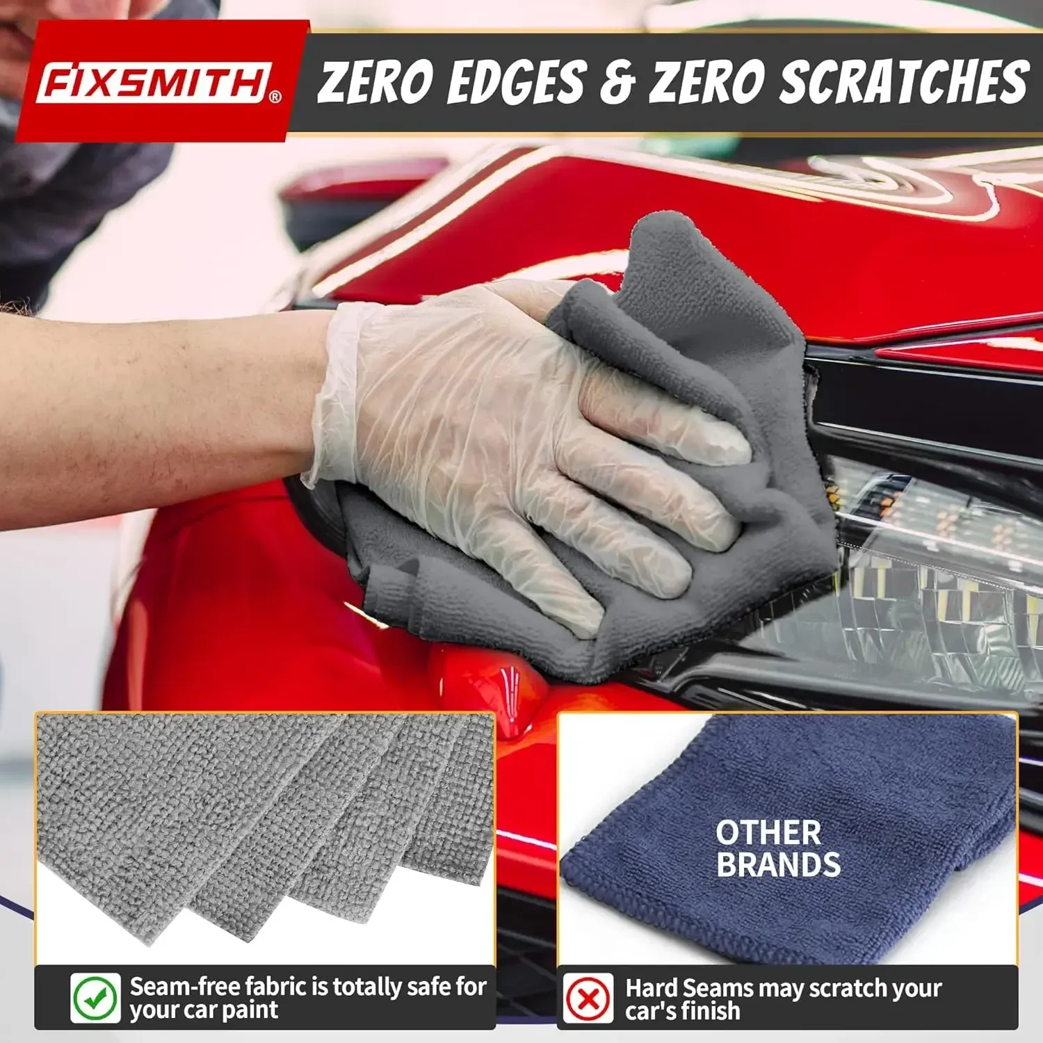 Détail de la texture douce de la microfibre