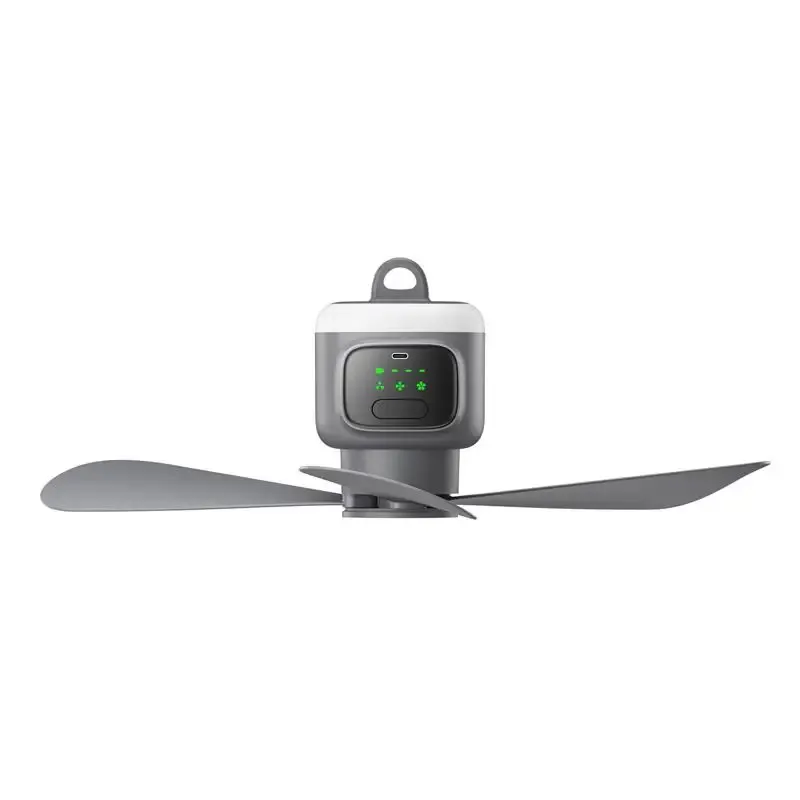 Ventilateur de camping portable rechargeable 12000mAh avec télécommande et lumière LED pour tente en plein air 7