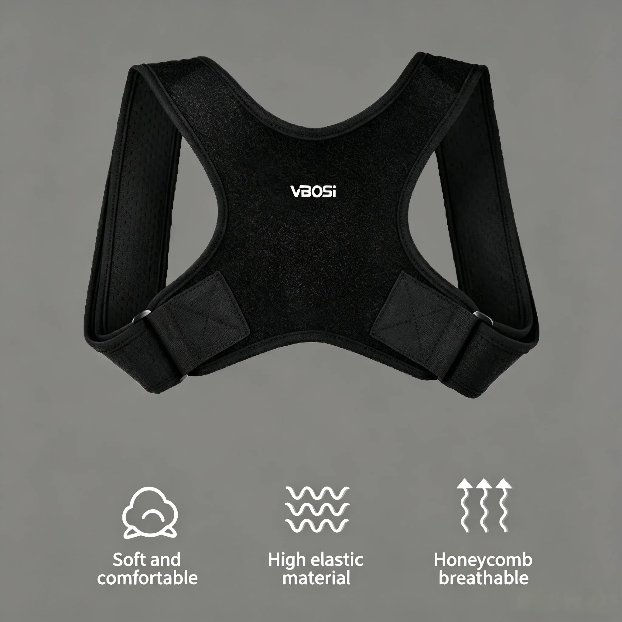Correcteur de posture invisible VBOSI unisexe, réglable et respirant, soutien du dos et des épaules pour corriger la cyphose 4