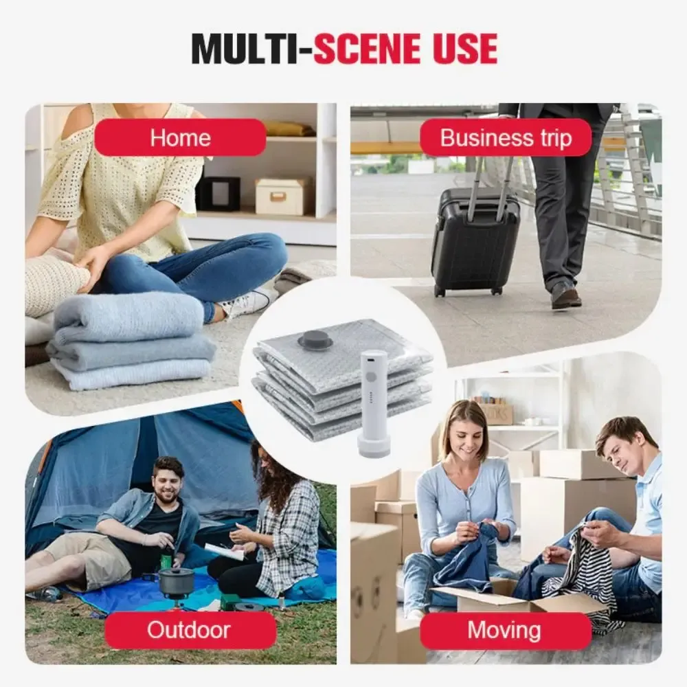 Sac de compression sous vide avec vêtements