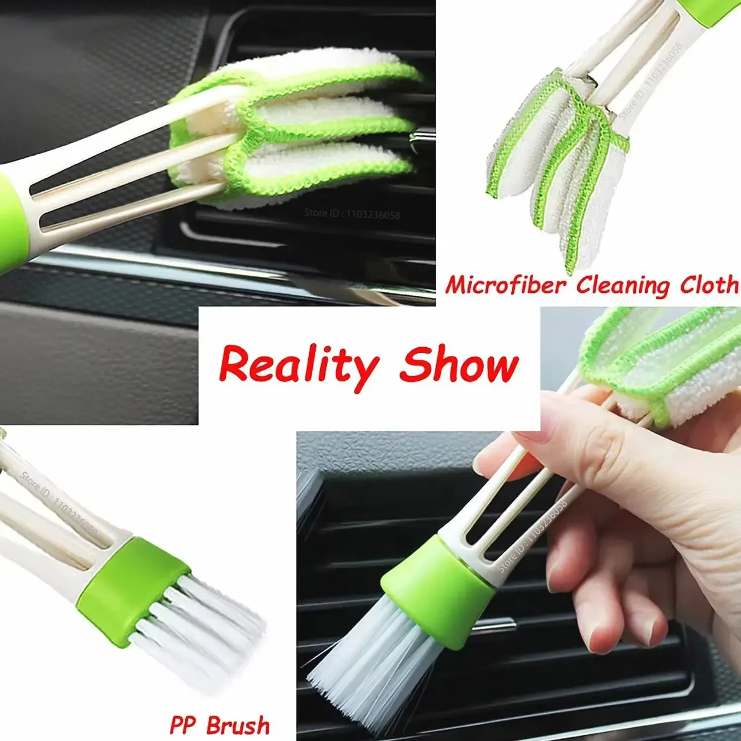 PWS Kit de brosses de détailing automobile avec brosse électrique pour perceuse 5