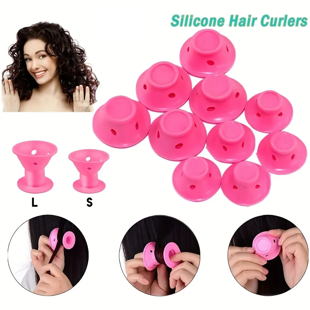 Ensemble de bigoudis sans chaleur pour boucles naturelles