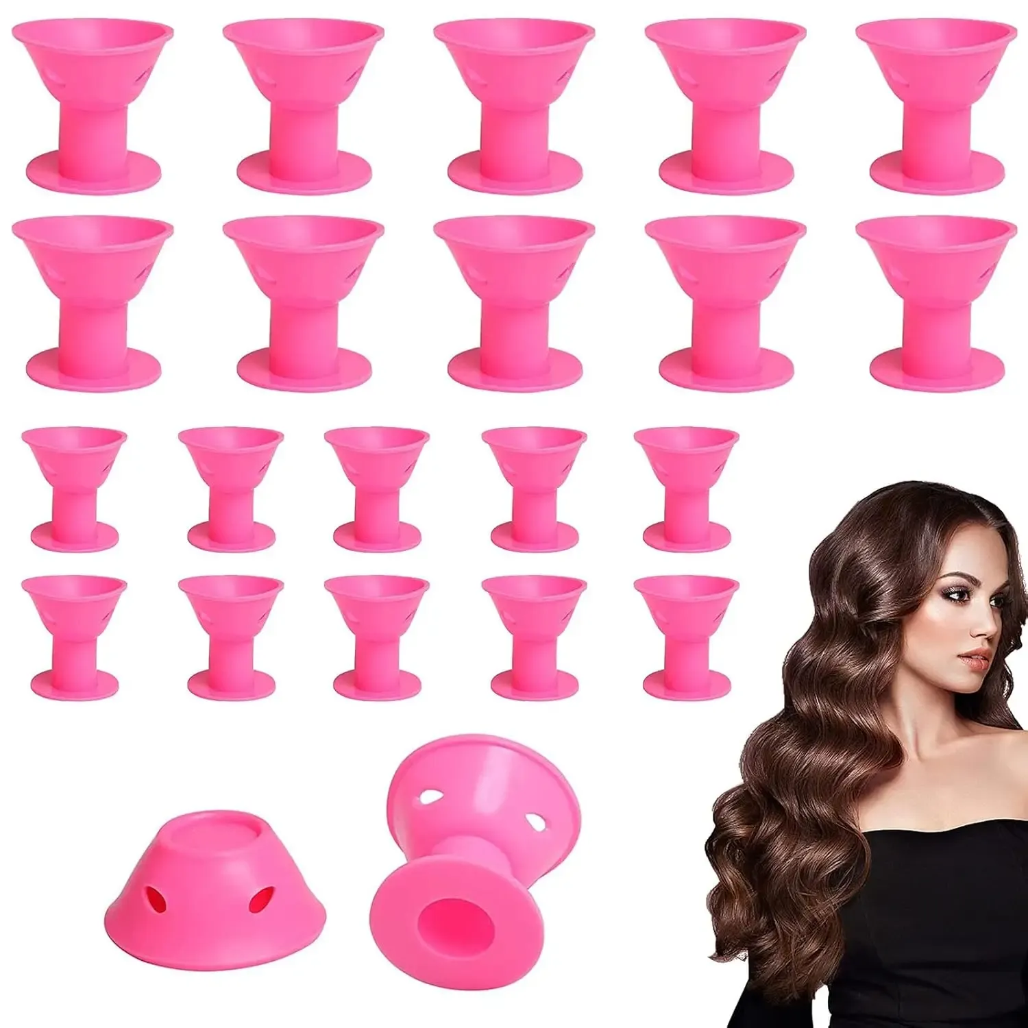 Boucles naturelles obtenues avec les bigoudis sans chaleur