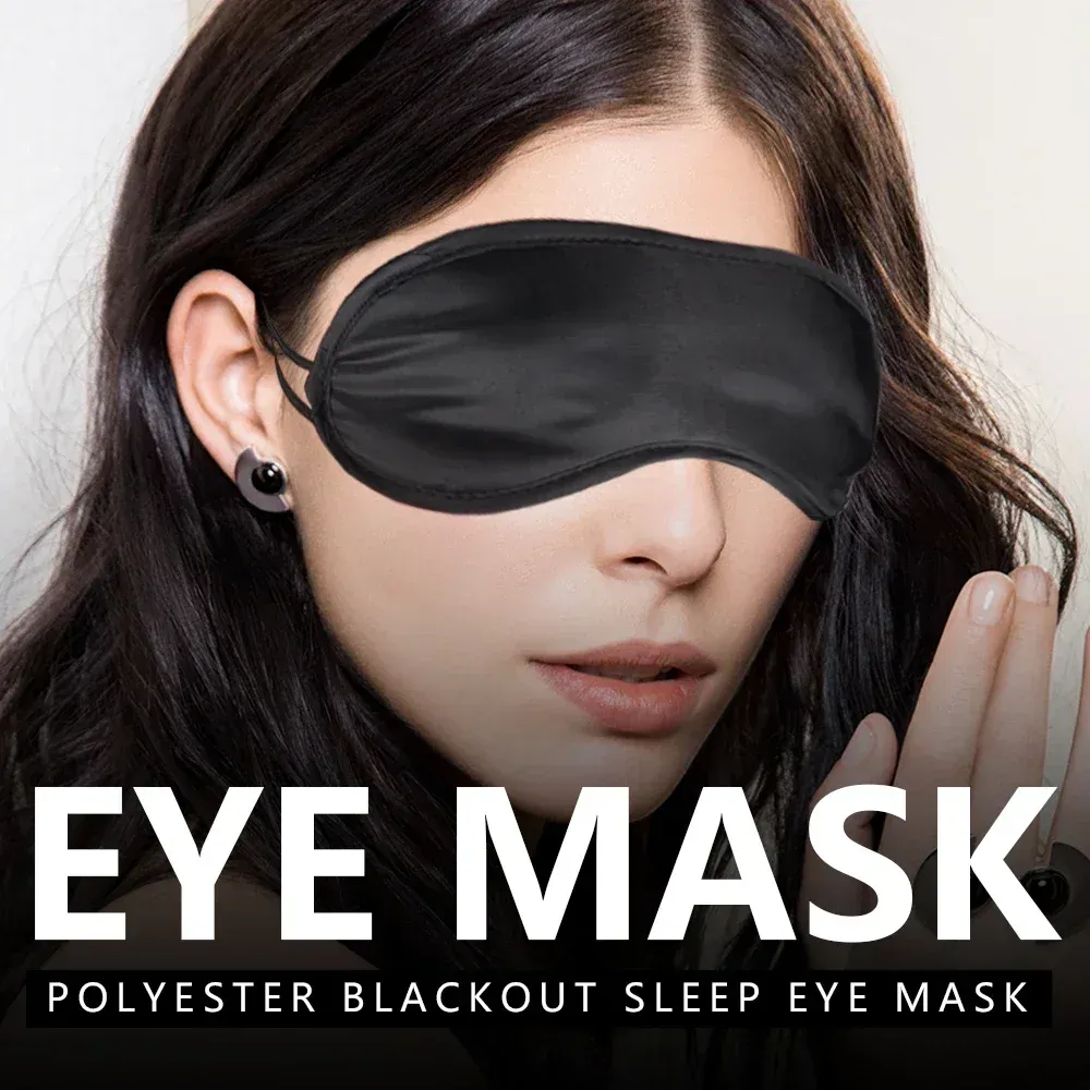 Lot de 30 masques de sommeil noirs à élastique, confortables et légers, pour femmes et hommes, idéaux pour dormir en voyage 3