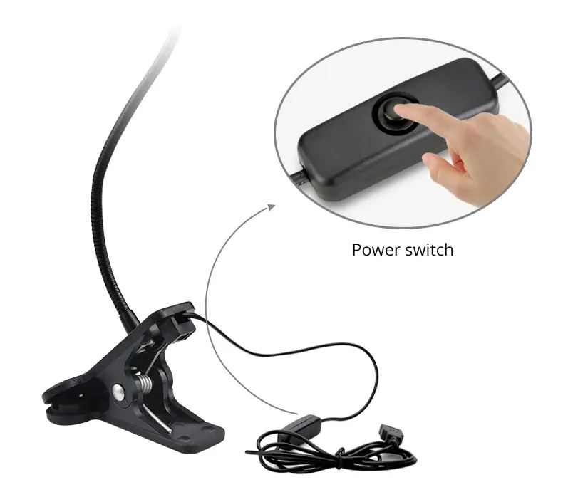 Lampe de lecture flexible au chevet