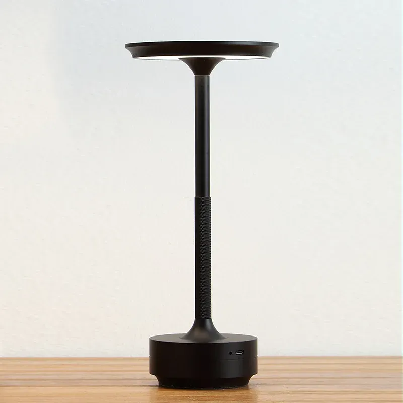 Lampe de bureau tactile rétro en alliage d'aluminium, veilleuse LED à intensité variable, rechargeable et portable 8