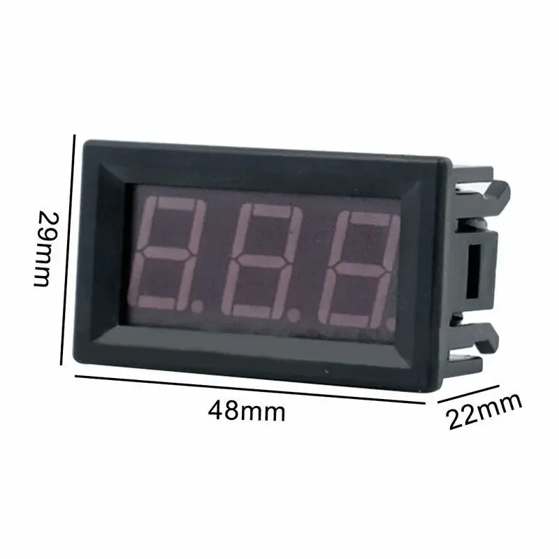 Voltmètre numérique étanche DC 4,5 V–30 V pour voiture, bateau et moto, affichage LED 0,56 pouce 6