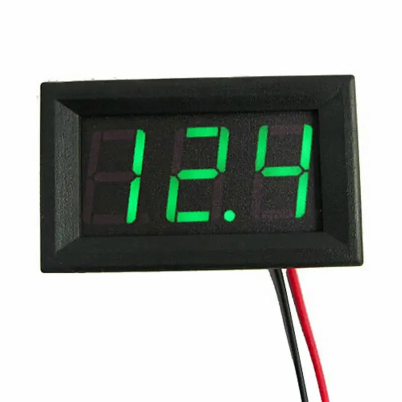 Voltmètre numérique étanche DC 4,5 V–30 V pour voiture, bateau et moto, affichage LED 0,56 pouce 9