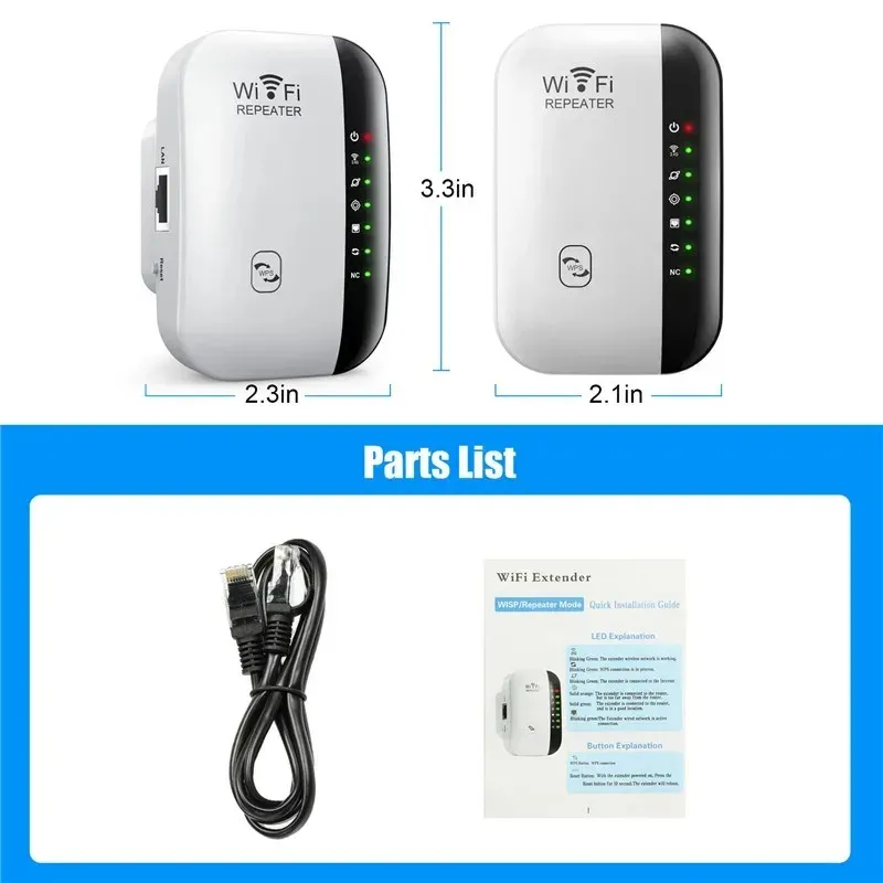 Répéteur Wi-Fi version 7 voyants en utilisation