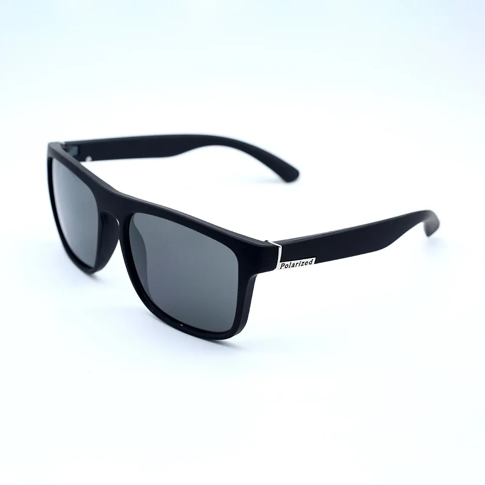 Lunettes de soleil de sport polarisées à monture carrée en métal, protection UV400 pour homme et femme 12