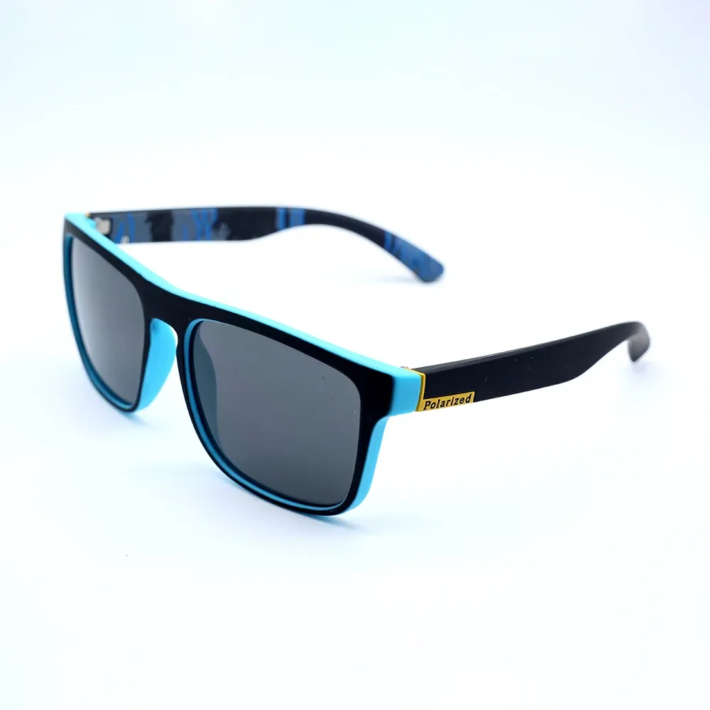 Lunettes de soleil de sport polarisées à monture carrée en métal, protection UV400 pour homme et femme 9
