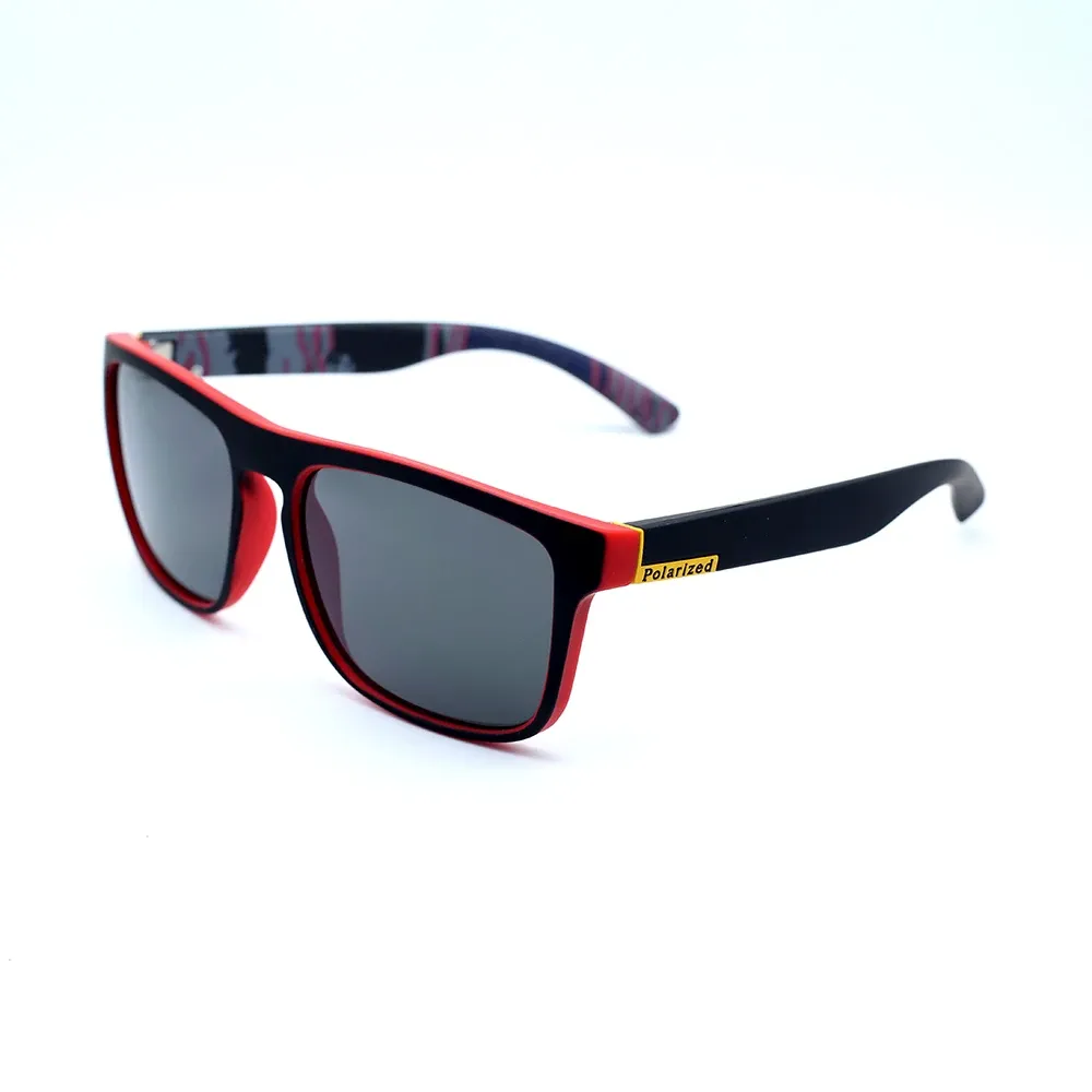 Lunettes de soleil de sport polarisées à monture carrée en métal, protection UV400 pour homme et femme 10