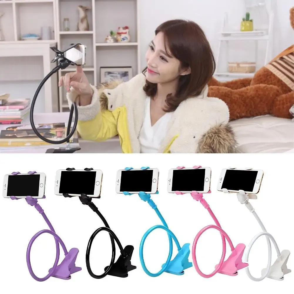 Support de téléphone paresseux à pince pour chevet et bureau, bras long et flexible, support de téléphone portable pour smartphone A1B9 2