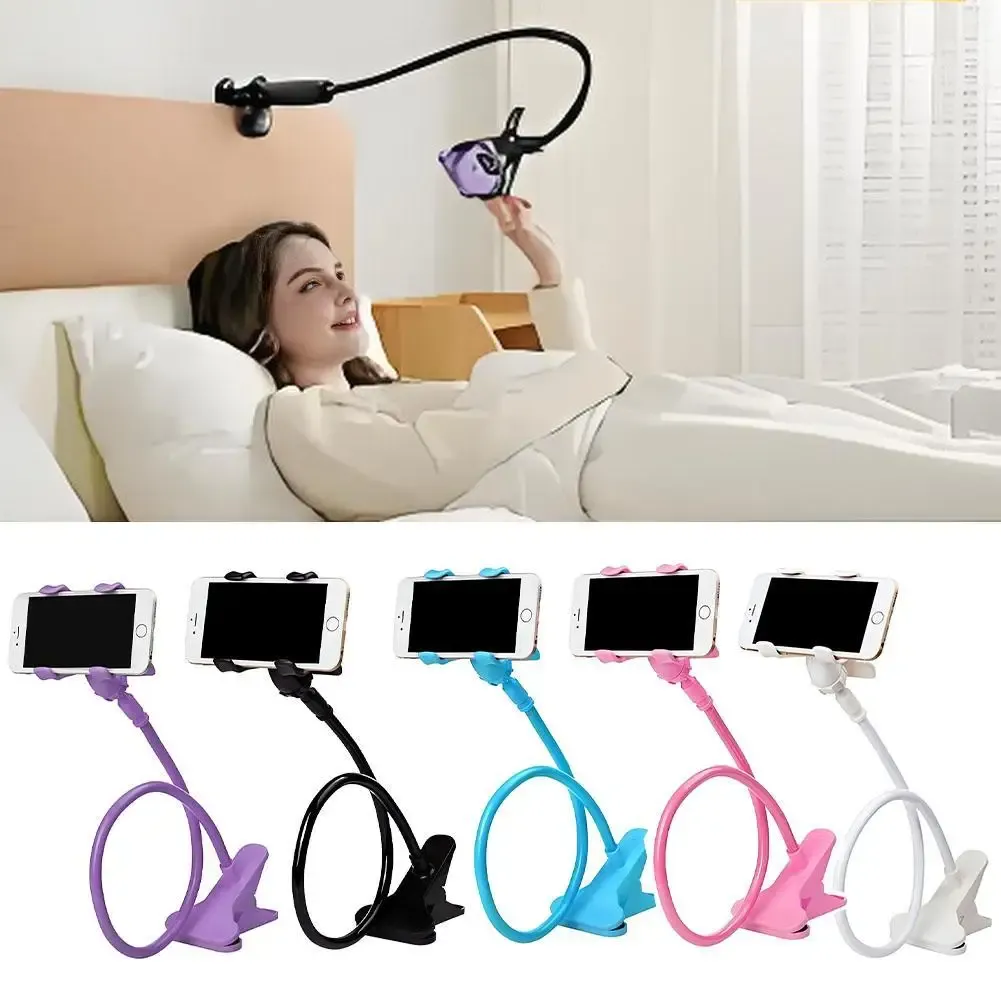 Support de téléphone paresseux à pince pour chevet et bureau, bras long et flexible, support de téléphone portable pour smartphone A1B9