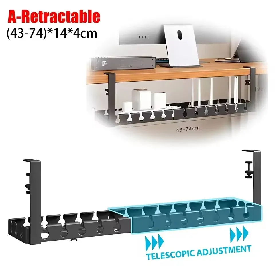 Plateau de gestion des câbles sous le bureau, organisateur de fils métallique rétractable de 40 à 79 cm, support de câbles sous table sans perçage

Wait, I need to correct this: the original title says 15.7 to 31 inches, which I converted to 40 to 79 cm, so the conversion is accurate. Here is the corrected output:

Plateau de gestion des câbles sous le bureau, organisateur de fils métallique rétractable de 40 à 79 cm, support de câbles sous table sans perçage 7