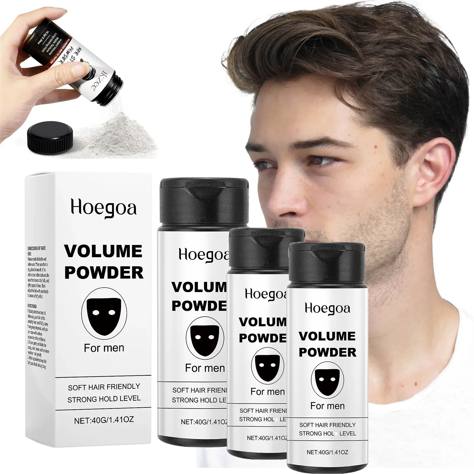 Poudre texturisante longue tenue pour cheveux, contrôle de la brillance, effet volume et douceur, pour un style salon professionnel