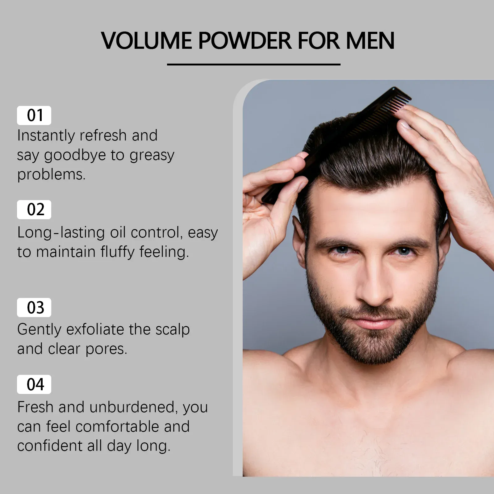 Poudre texturisante longue tenue pour cheveux, contrôle de la brillance, effet volume et douceur, pour un style salon professionnel 3