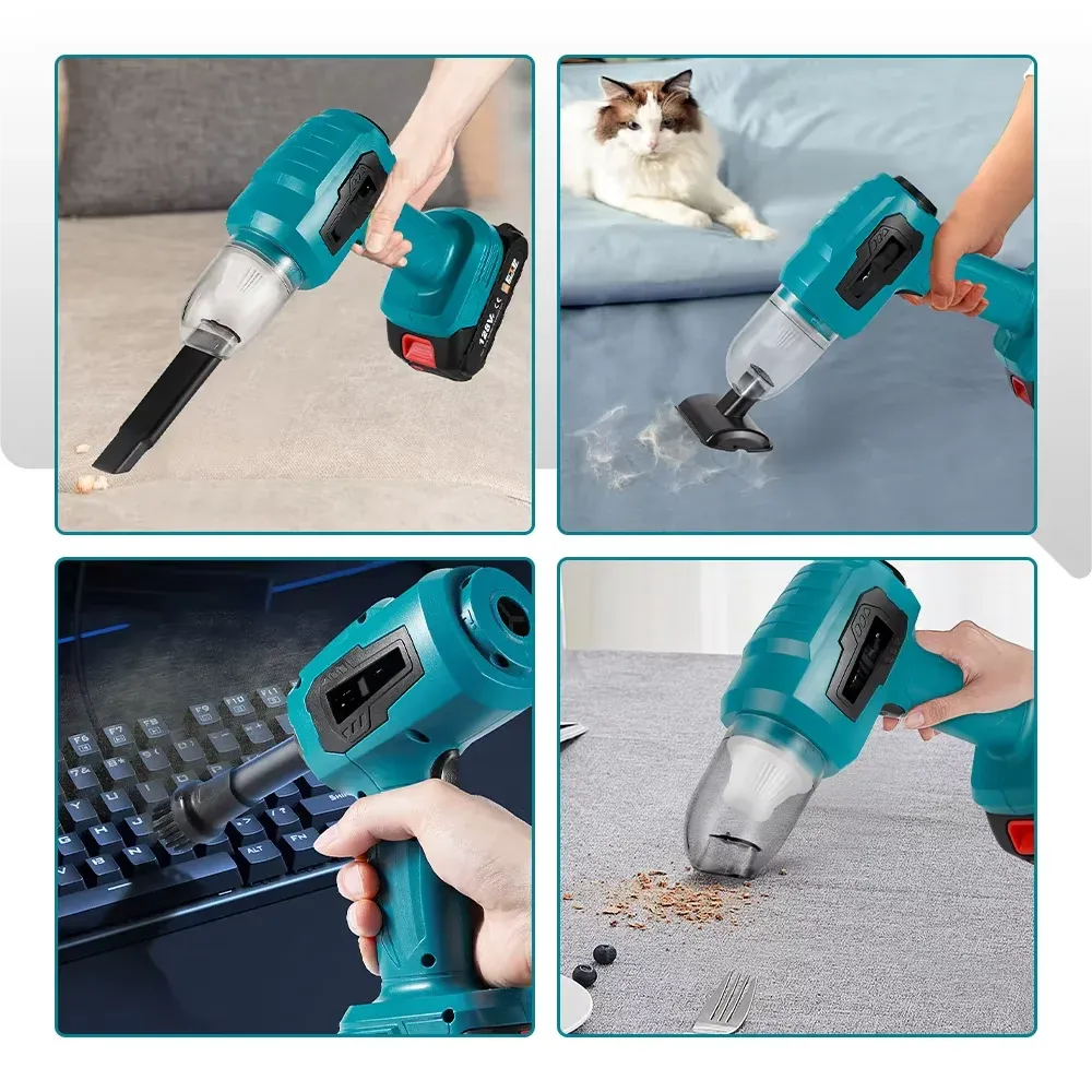 Mini aspirateur en situation
