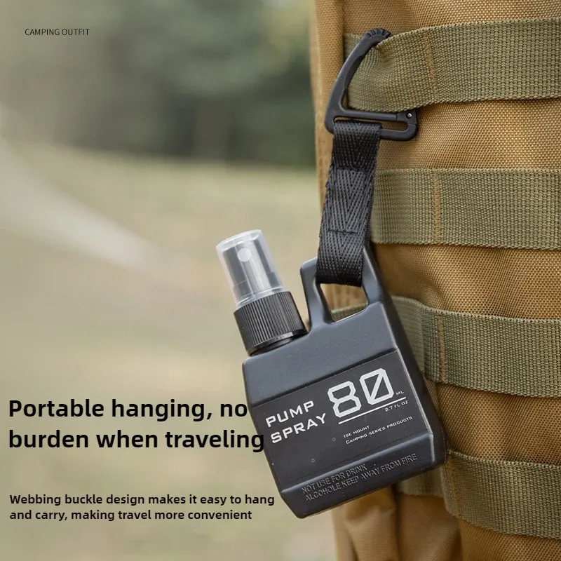 Bouteille de pulvérisation portable pour l'extérieur, camping, randonnée et voyage, vaporisateur d'alcool, flacon rechargeable pour cosmétiques et parfum 4