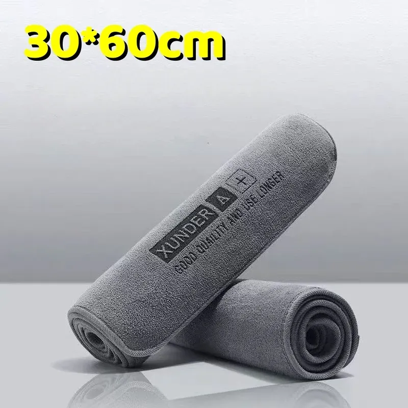 Serviette de lavage et de séchage pour voiture en microfibre haut de gamme, à bords finis et forte absorption d'eau 9