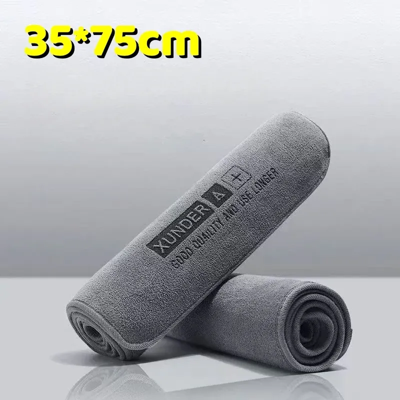 Serviette de lavage et de séchage pour voiture en microfibre haut de gamme, à bords finis et forte absorption d'eau 8