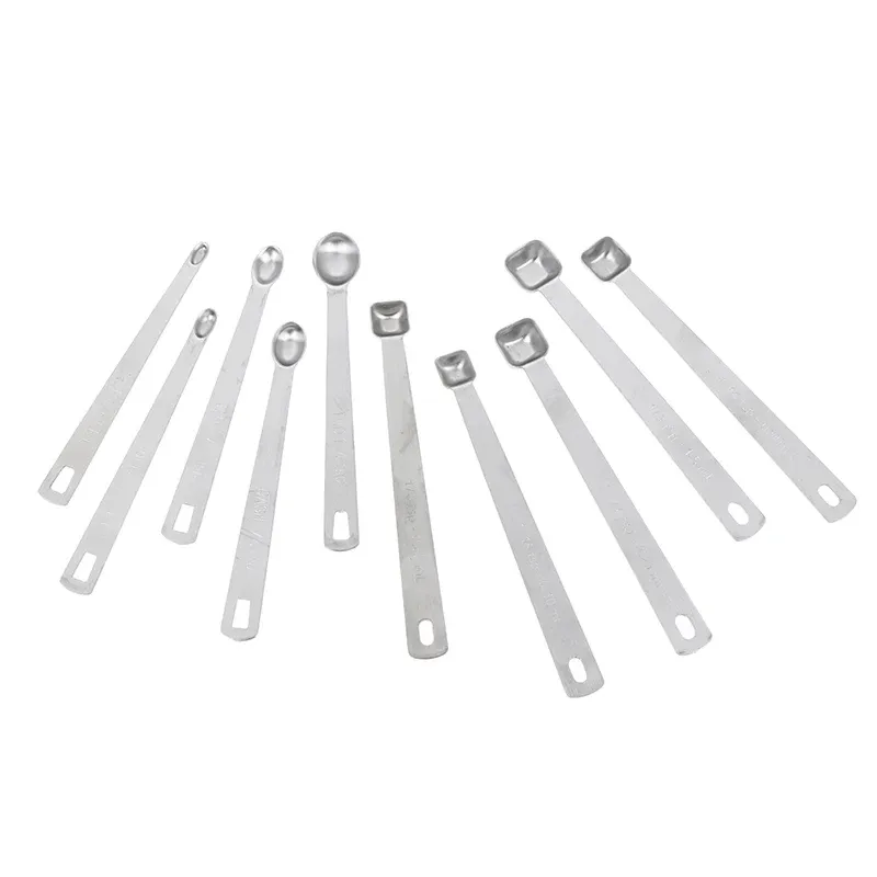 Cuillères doseuses en acier inoxydable, lot de 5, pour ingrédients secs et liquides