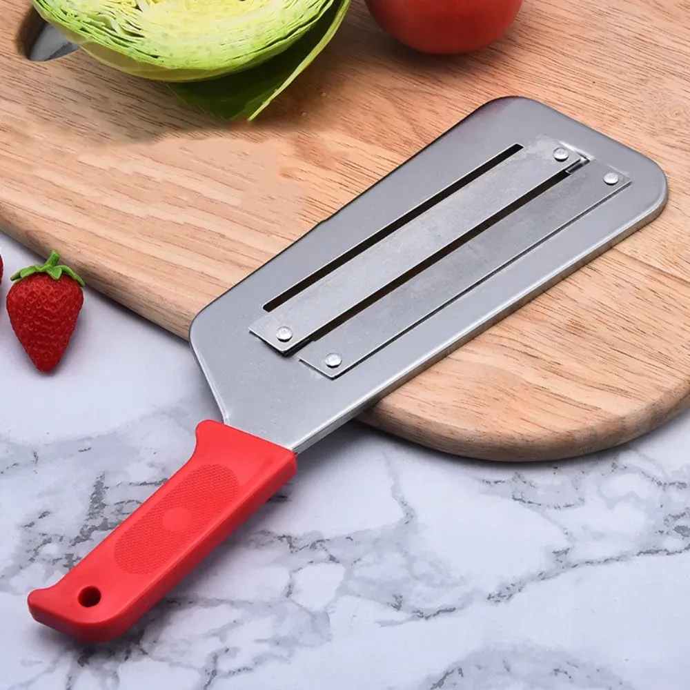 Couteau à chou double lame en acier inoxydable, éplucheur et coupe-légumes et fruits, trancheur et hachoir de cuisine 5
