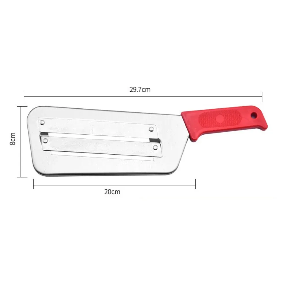 Couteau à chou double lame en acier inoxydable, éplucheur et coupe-légumes et fruits, trancheur et hachoir de cuisine 6