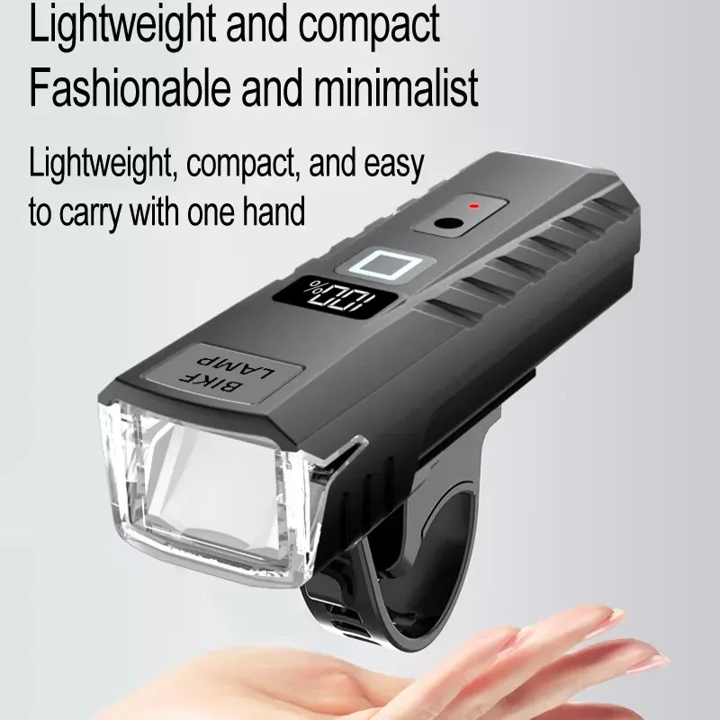 Lampe de vélo rechargeable par USB, phare à détection automatique de luminosité pour la conduite nocturne, lampe LED puissante 5