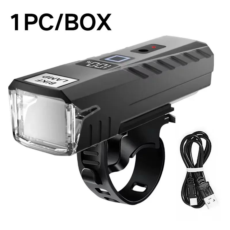 Lampe de vélo rechargeable par USB, phare à détection automatique de luminosité pour la conduite nocturne, lampe LED puissante 8
