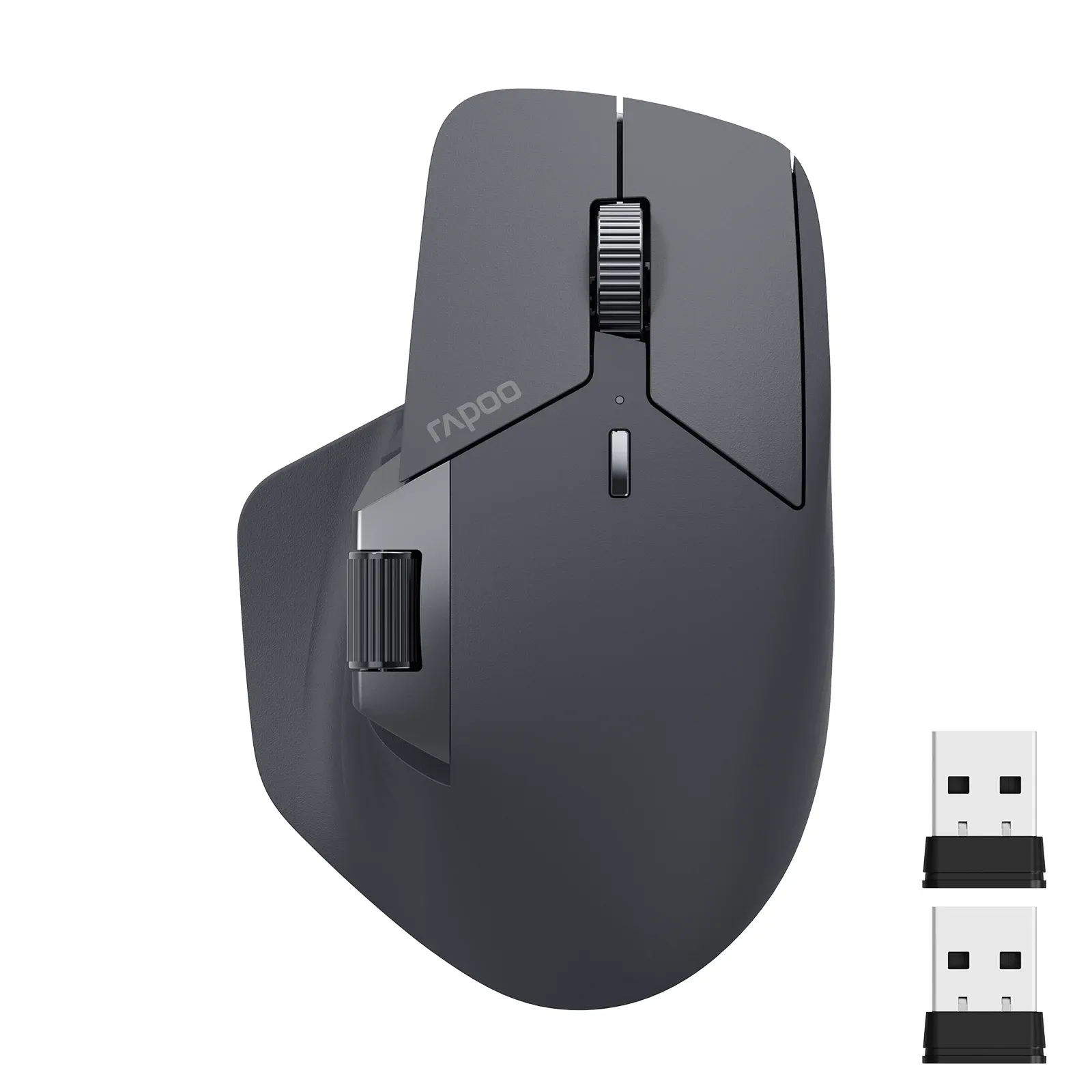 Rapoo Souris sans fil multimode MT760L/MT760M, ergonomique, 4000 DPI, jusqu'à 4 appareils, Bluetooth