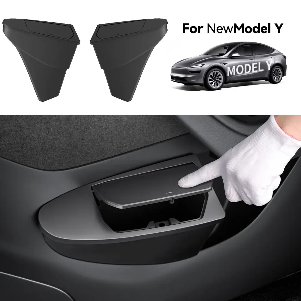 Poubelle de rangement pour porte avant YZ pour Tesla Model Y/YL Juniper, organisateur multifonctionnel 3