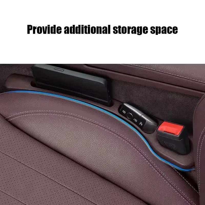 Remplisseur d'écart de siège de voiture étanche, bande de comblement d'écart de siège à 2 rainures, organiseur de rangement pour siège auto, accessoires d'intérieur automobile, lot de 2 2