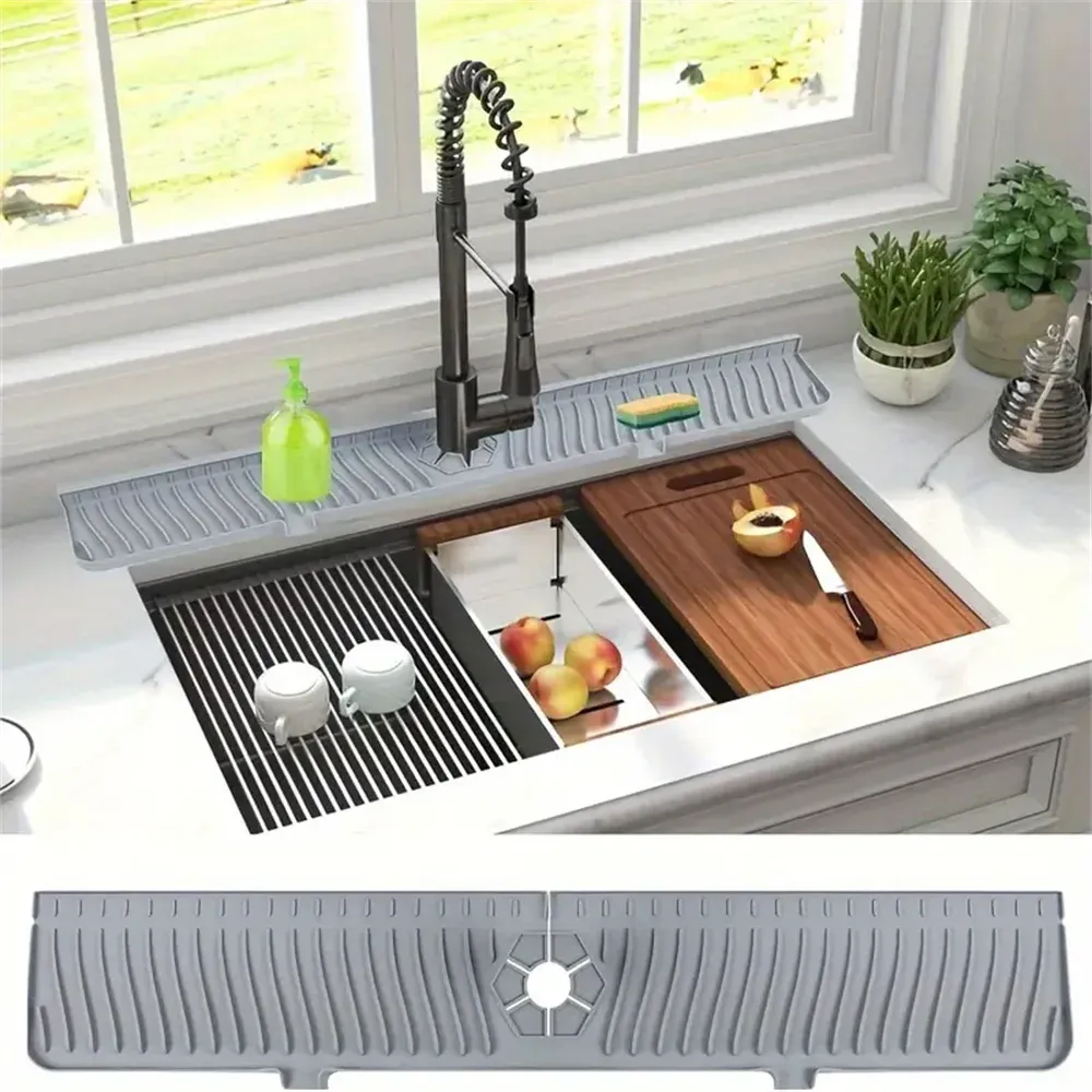 Tapis de robinet en silicone, utilisation au quotidien