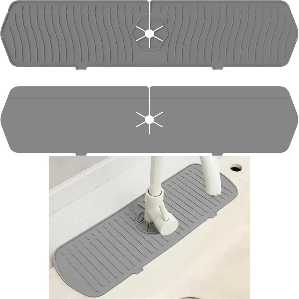 Tapis de robinet en silicone, finition soignée