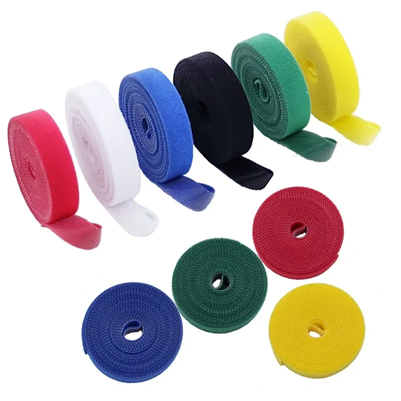 Attaches de câble réutilisables de 2 m/10 m, attaches auto-agrippantes, accessoires de bricolage, organiseur de câbles en nylon, clip de gestion de câbles 5