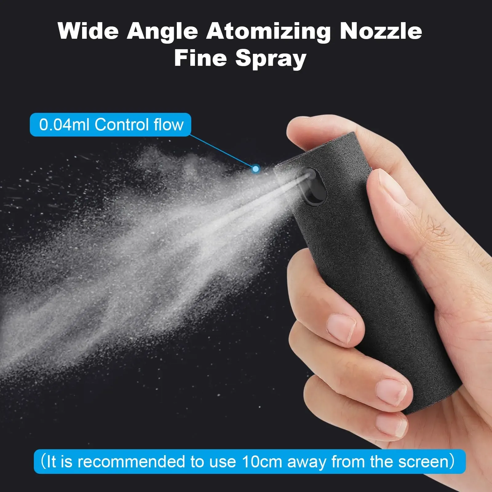 Kit de nettoyage d'écran en microfibre avec flacon pulvérisateur pour téléphone, tablette et ordinateur 5