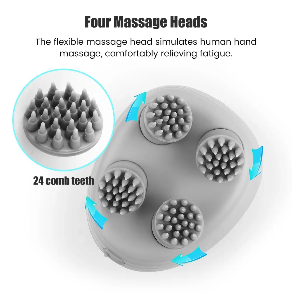 Massage du cuir chevelu avec les têtes flexibles
